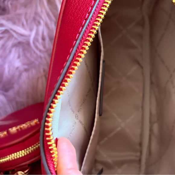 Michael Kors Bold Red Crossbody Bag Trio - Picture 7 of 9